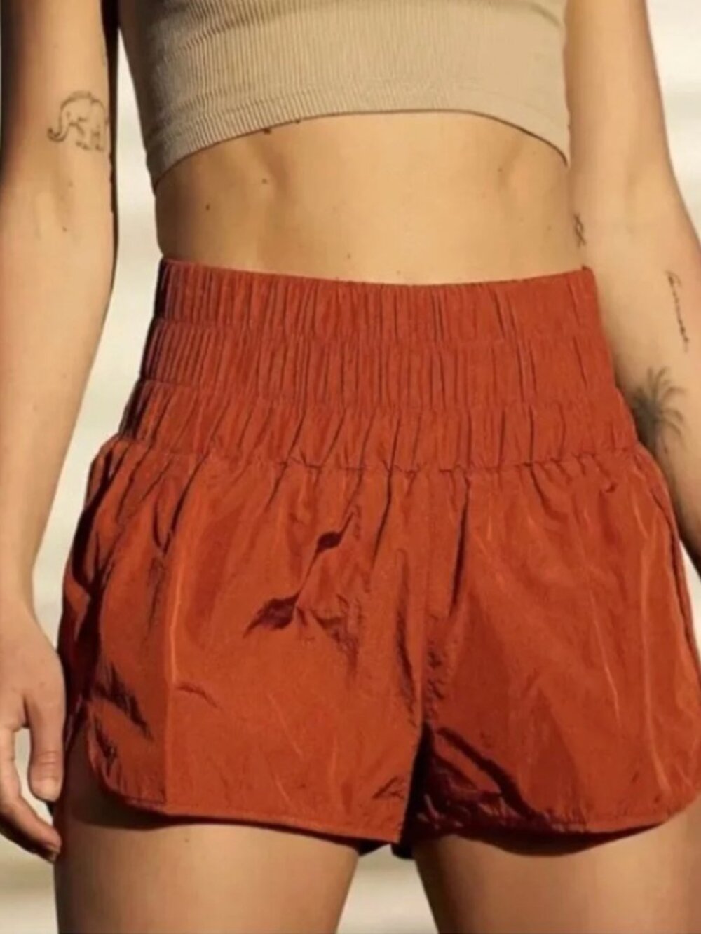 FP Movement | Free People The Way Home Shorts in Burnt Orange Rust | Size XS - Picture 2 of 11